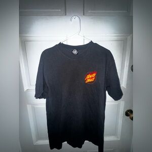 Men's Black Graphic T-Shirt Santa Cruz